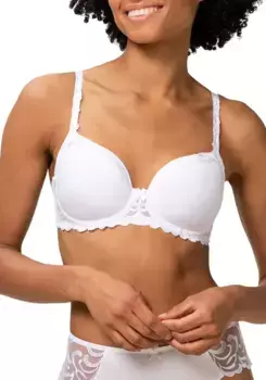 Бюстгальтер-майка Триумф "Modern Finesse WP", чашка B-F, с вышивкой, чашка бюстгальтер на косточках Triumph, белый