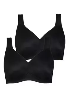 Бюстгальтер майка Ulla Popken T-shirt Bra, черный