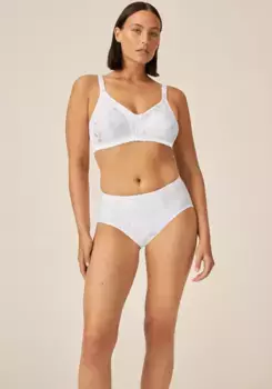 Бюстгальтер минимайзер Naturana, чашка B-E, мягкий бюстгальтер без косточек, эластичные бесшовные чашки, белый