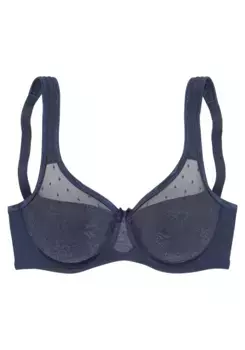 Бюстгальтер-минимайзер Nuance с жаккардовым кружевом внизу, нижнее белье, цвет морской волны