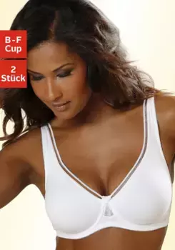 Бюстгальтер-минимайзер Petite Fleur из хлопка с бесшовными чашками без подкладки, базовое нижнее белье, белый