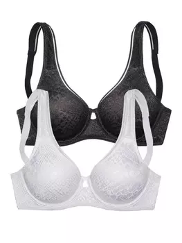 Бюстгальтер-минимайзер PETITE FLEUR Minimizer BH, цвет wei+schwarz