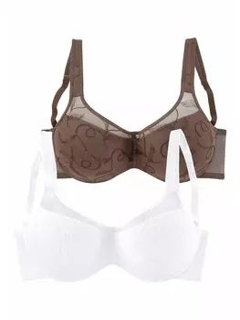 Бюстгальтер-минимайзер PETITE FLEUR Minimizer BH, цвет braun+wei