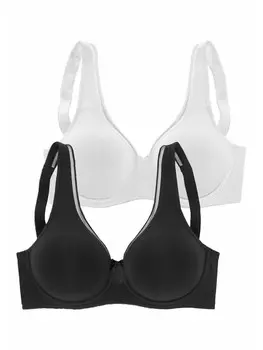 Бюстгальтер-минимайзер PETITE FLEUR Minimizer BH, цвет schwarz+wei