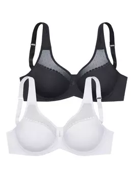 Бюстгальтер-минимайзер PETITE FLEUR Minimizer BH, цвет wei+schwarz