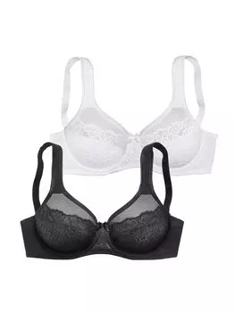 Бюстгальтер-минимайзер PETITE FLEUR Minimizer BH, цвет schwarz+wei