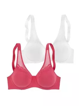 Бюстгальтер-минимайзер PETITE FLEUR Minimizer BH, цвет himbeere + wei