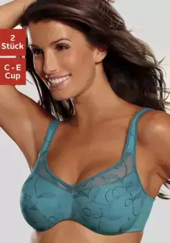 Бюстгальтер-минимайзер Petite Fleur на косточках и красивой вышивкой, белый