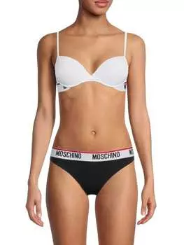 Бюстгальтер Moschino с логотипом, серый