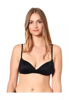 Бюстгальтер мягкий, негладкий, однотонный, эластичный, женский MANGUUN, черный