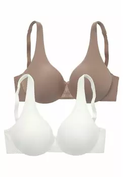 Бюстгальтер на косточках 2 PACK LASCANA, цвет wei
