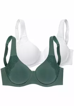 Бюстгальтер на косточках 2 PACK LASCANA, зеленый