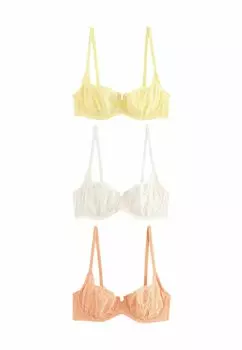 Бюстгальтер на косточках 3 PACK Next, желтый
