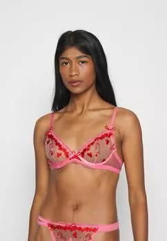 Бюстгальтер на косточках Ann Summers, розовый/красный