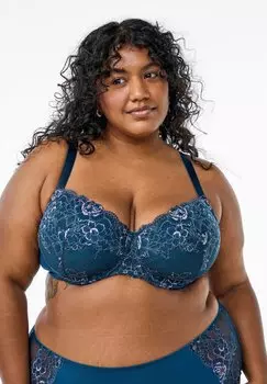 Бюстгальтер на косточках Devoted By Zizzi, синий