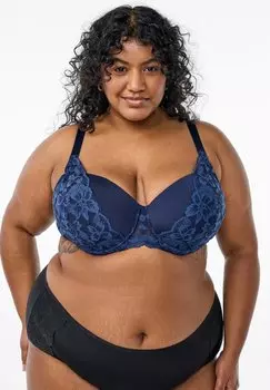 Бюстгальтер на косточках Devoted By Zizzi, темно-синий