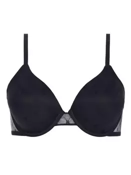 Бюстгальтер на косточках DKNY Monogram Mesh, черный