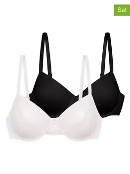 Бюстгальтер на косточках Dorina 2er Set Schalen BHs Jourdan, цвет creme/schwarz