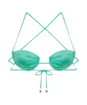 Бюстгальтер на косточках F**K, зеленый