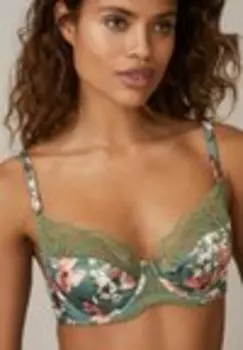 Бюстгальтер на косточках FLORAL PLUNGE Ted Baker, зеленый
