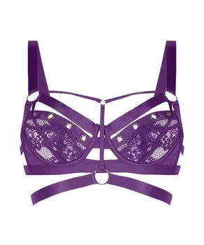 Бюстгальтер на косточках Hunkemller Bralette Bra Sadie, темно-фиолетовый