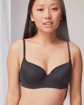 Бюстгальтер на косточках и поролоном из микрофибры Gisela, черный