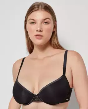 Бюстгальтер на косточках и сверхлегкие чашки из пеноматериала для большей поддержки Gisela, черный