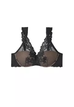 Бюстгальтер на косточках INTIMISSIMI Triangle Bra Pretty Flowers, черный