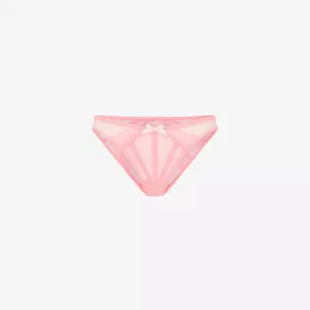 Бюстгальтер на косточках из тюля Rozlyn с бантом Agent Provocateur, розовый