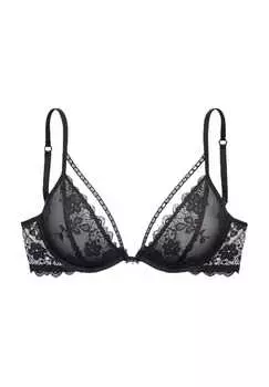 Бюстгальтер на косточках Julia кружевной Lascana, черный