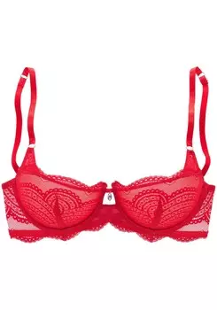 Бюстгальтер на косточках LASCANA Balconette Bra, красный