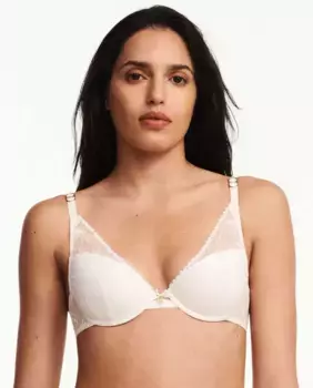 Бюстгальтер на косточках линии Orchids с эффектом пуш-ап Chantelle, цвет Crudo