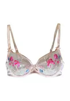 Бюстгальтер на косточках Maria с цветочной вышивкой и декоративными бантами Lascana, цвет 28556 powder-flowe