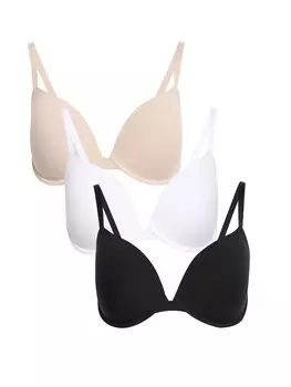 Бюстгальтер на косточках Marks & Spencer Push-up Bra, цвет beige/black/white