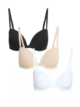 Бюстгальтер на косточках Marks & Spencer T-shirt Bra, цвет nude/black/white