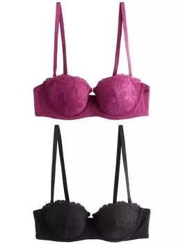 Бюстгальтер на косточках Next Balconette Bra, цвет purple/black