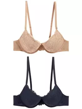 Бюстгальтер на косточках Next Push-up Bra, цвет beige/navy