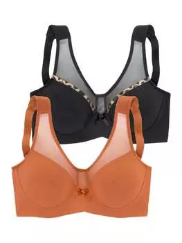 Бюстгальтер на косточках PETITE FLEUR, цвет schwarz+terracotta