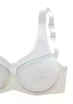 Бюстгальтер на косточках Petite Fleur с сетчатыми вставками, черно-белый