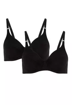 Бюстгальтер на косточках ROCK N ROLL W 2-ER PACK BeeDees, черный