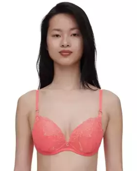 Бюстгальтер на косточках с эффектом пуш-ап из коллекции Cabaret Sauvage Chantelle, коралловый