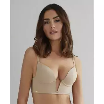 Бюстгальтер на косточках с глубоким вырезом Selmark, бежевый
