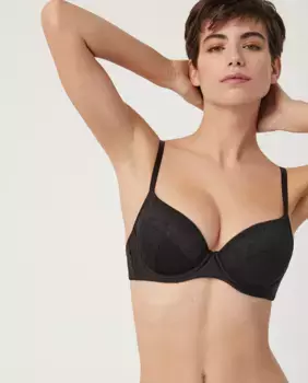 Бюстгальтер на косточках с кружевными деталями Ysabel Mora, черный