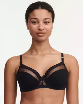 Бюстгальтер на косточках с монограммой Chantelle, черный