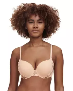 Бюстгальтер на косточках с мягкими чашечками, вышивкой и кружевом линии Spice Chantelle, черный