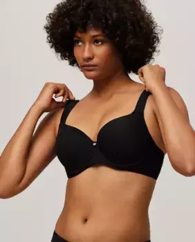 Бюстгальтер на косточках с очень широкими бретелями Ysabel Mora, черный