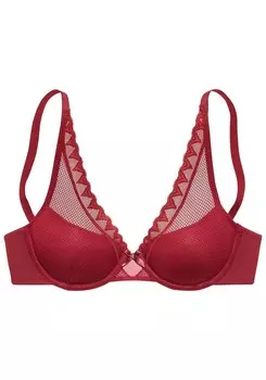 Бюстгальтер на косточках s.Oliver Push-up Bra, цвет red/dark red