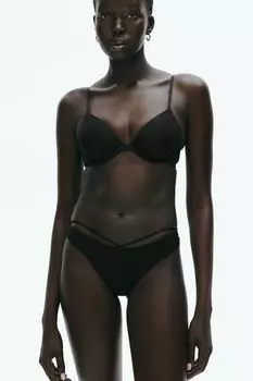 Бюстгальтер на косточках с пеной-спейсером H&M, черный