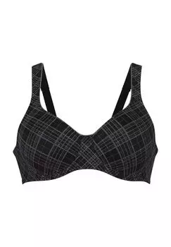 Бюстгальтер на косточках с широкими бретелями для женщин ROSA FAIA, цвет Black Grey