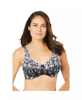 Бюстгальтер на косточках с вышивкой больших размеров Amoureuse, серый